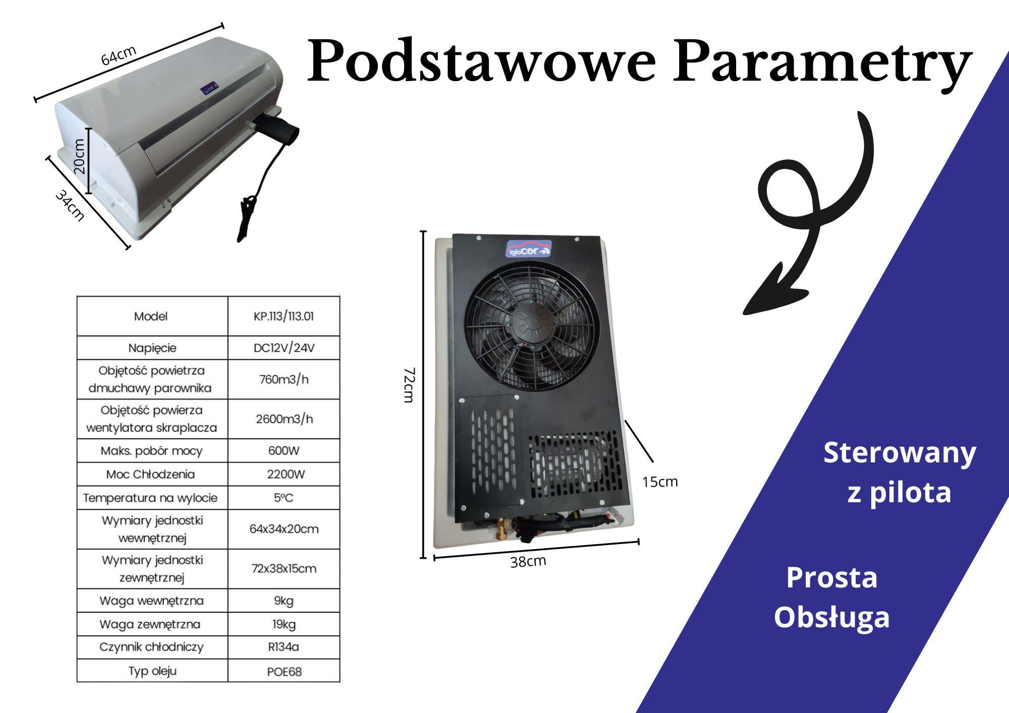 Klimatyzacja postojowa KP113.01 12V - obrazek 6